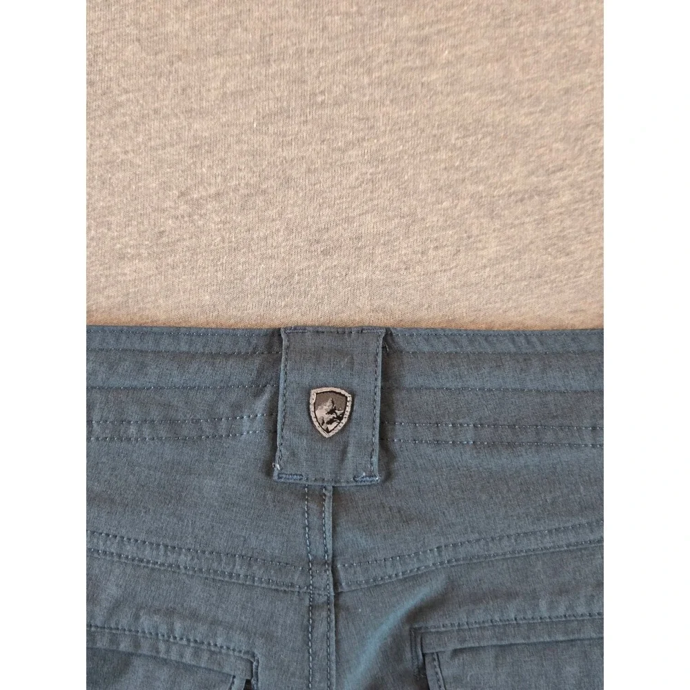 Kuhl Pants Womens 0 Short Blue Grey Freeflex Roll Up Cargo Hiking Trail Utility